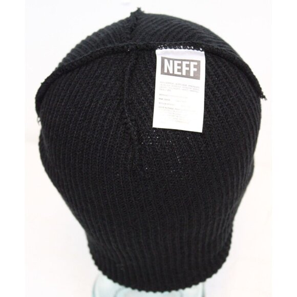 Neff Daily Black Beanie Knit Sock  Hat Cozy Warm Winter Ski Casual Simple Fall - Picture 8 of 10